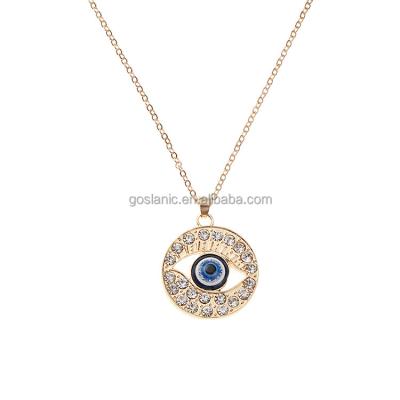 China CLASSIC Wholesale Turkish Variety Of Alloy Blue Eye Necklace Demon Eye Pendant Jewelry Sets Pendant Necklace for sale