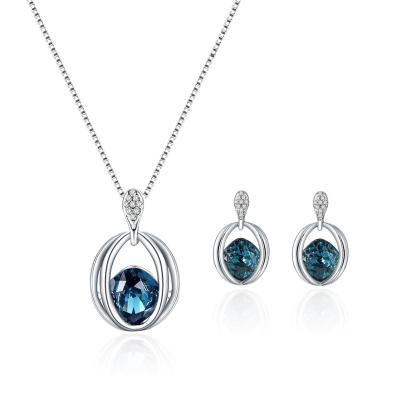 China Fashion Accessories Nickel Free 2021 Titanium Alloy Jewelry Crystal Jewelry Set for sale