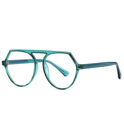 China For 2021 Newest Reading Glass Design Eyeglasses Optical Frames Fashion Around Glass Blue Light Blocking Women's Frames Eyewear for sale