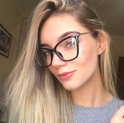 China For Metal Female Classic Clear Women Eyeglasses Cateye Frame Optics Optical Glasses Reading Glasses for sale