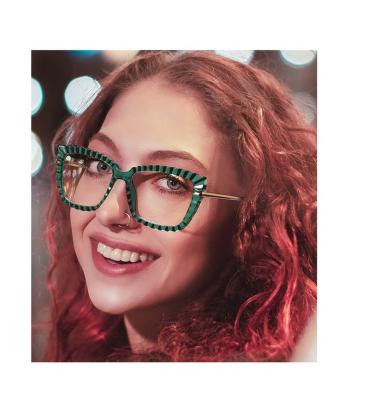 China Customized blue light high quality large frame glass fashion 2074 blue block light anti blocking luxury oversized computer glasses for women for sale