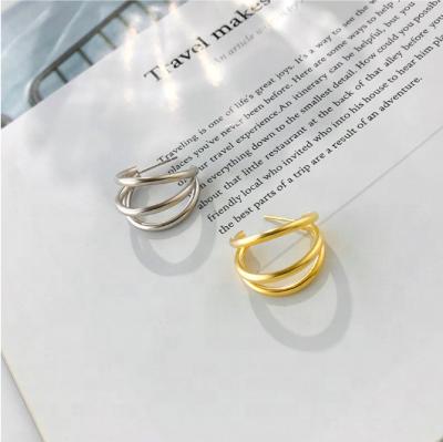 China 2021 CLASSIC Korean fashion earring trend jewelry for women popular entry lux gold plated geometric tassel S925 sterling sliver earrings for sale