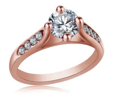 China 2021 Wholesale Women Jewelry Romantic Hot Selling Big Diamond Ring For Women Copper Alloy Rings With Cheap Price for sale