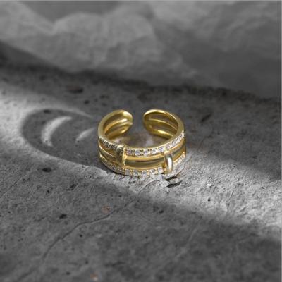 China 2021 Casual/Sporty Chunky Rings For Women Rings Gold Chunky Rings Sterling Silver Adjustable Waterproof Hot Sale for sale