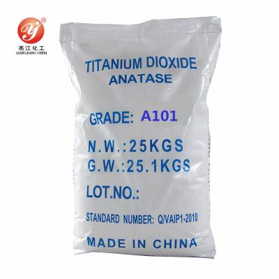 China Chemical Material Anatase Titanium Dioxide White Pigments A101 Industry Grade for sale