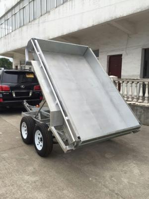 China Galvanised Hydraulic Tipper Trailer / 8 X 5 Tandem Trailer  2 Axle for sale