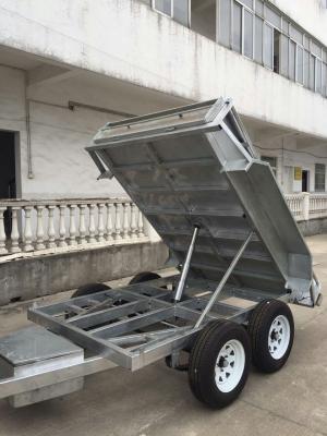 China Heavy Duty Galvanised 8x5 Tipping Trailer , Hydraulic Electric Tipper Trailers for sale