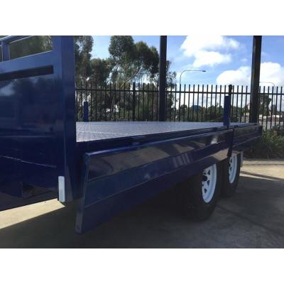 China Galvanised Steel TRAY TOP 10x8 Tandem Flat Top Trailer With 2.1mm Rolled Checker for sale