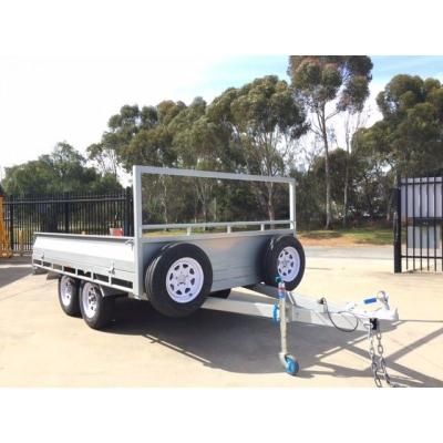 China Hot Dipped Galvanized 10 x 5 Single Axle Flat Top Trailer , Tandem Axle Trailer for sale