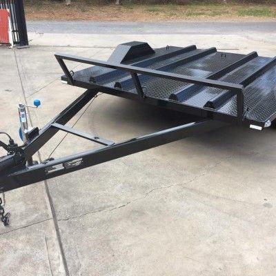 China 8x6 Motor Bike Motorcycle Utility Trailer , Easy Load Tandem Axle Utility Trailer for sale