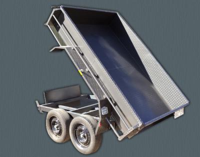 China Steel 10 X 5 Tipper Trailer , Hydraulic Dump Trailer With Light Protectors for sale