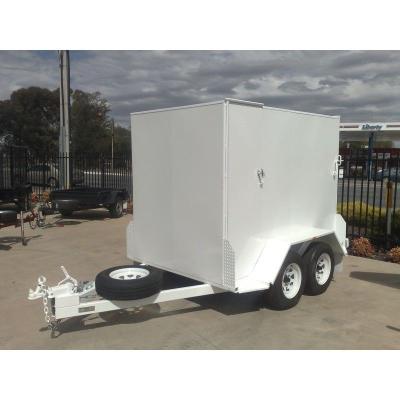 China 10x5 Fully Enclosed Tandem Trailer , Single Axle Enclosed Trailer With Brakes & Ramp for sale