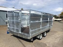 China Utility 8x5 Tandem Trailer With Cage , Cattle Stock Trailers Heavy Duty for sale