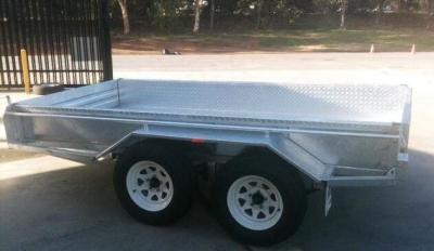 China Rolled C / Plate floor 8x5 Hot Dipped Galvanized Tandem Trailer 3200KG for sale