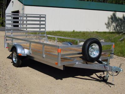 China High Sides 400mm 7x4 Tandem Axle Aluminum Utility Trailer For Household for sale