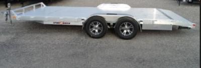 China 5 Foot  X 3 Foot Aluminum Trailer Tandem Axle With Rolled Sheet Metal Body for sale