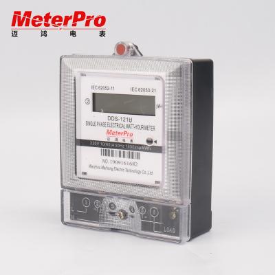 China Single Phase Electric Watt Hour Meter LCD KWH Energy Meter DDS-121H for sale