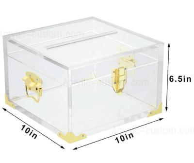 China Customized Acrylic Storage Design Clear Voting Display Box for sale