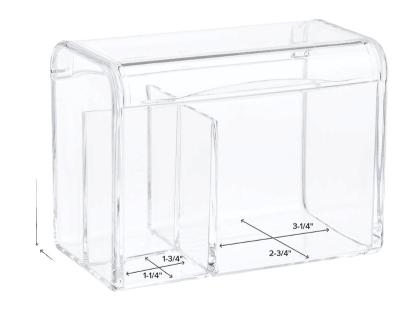 China Eco-friendly Clear Acrylic Multi-layer Multi Compartment Kitchen Utensils Storage Box Convenient Storage And Display for sale