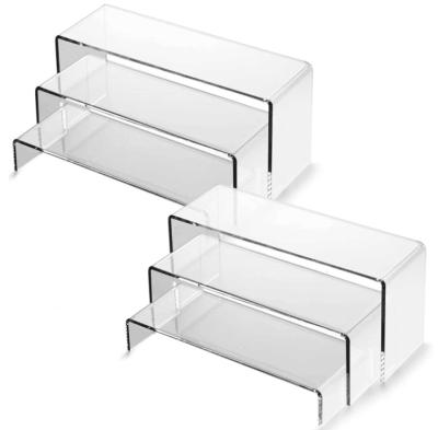 China Storage Design Acrylic Riser Customized Clear Bracket U Shaped Bracket for sale