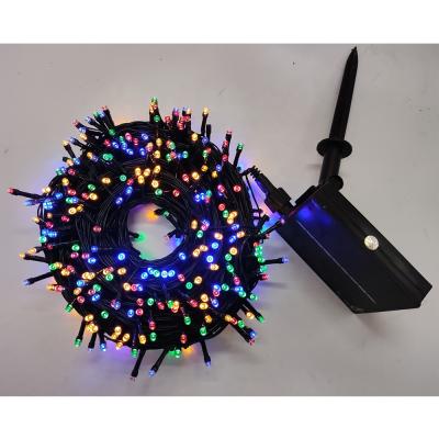 China LCH 5m 100led 0.3w RGB Residential Programmable Solar Led Ribbon Christmas Garland String Lights for sale