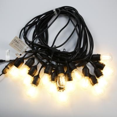 China Garden S14 15bulb 48ft Led String Light For Fence Merry Christmas Decoration String Light for sale