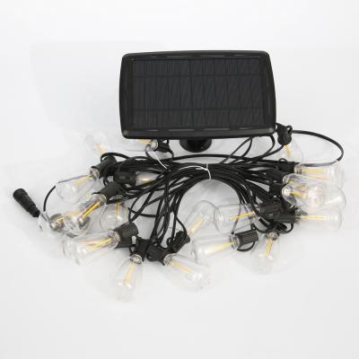 China Power Efficient Outdoor Fairy Festival Decorative Solar Led Lid Lights 25ft E12 ST38 for sale