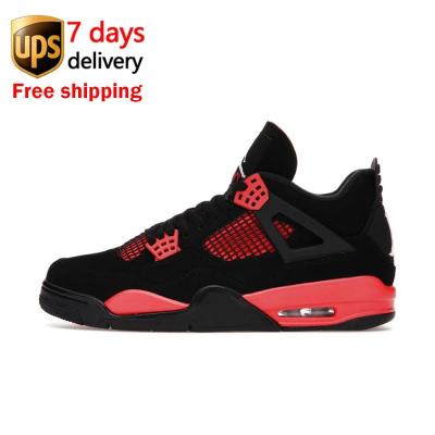 China 2022 Nike Thunder Red EVA Sneakers CT8527-016 Good Quality Outdoor Running Men Jordan 4 OG Air Jordan 4 OG Shape Basketball Shoes for sale