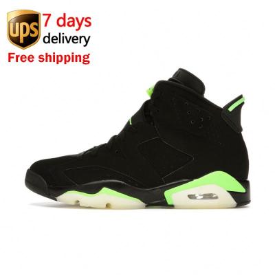 China CT8529-003 EVA Navy Electric Black Electric Green Midnight Air Jordan nike 6 rings men retro unc for sale