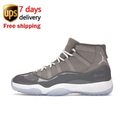 China CT8012-005 EVA Cool Gray High Top White Black Red Bred Cool Gray Air Jordan nike 11 Retro Mens Shoes for sale