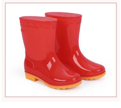 China Dinosaur Construction Works Designer Ladies Footwear Ankle Clear Kitchen Lightweight Rain Boots for sale