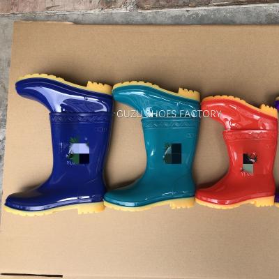 China Wholesale Lightweight Kids Boots Raining Boots For Kids Panda Logo Kids Custom Wellington Half Gum Boots for sale