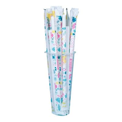 China Disposable Customize 100% Non Plastic Drinking Straw Straw With PLA Wrap Biodegradable PLA Straws for sale