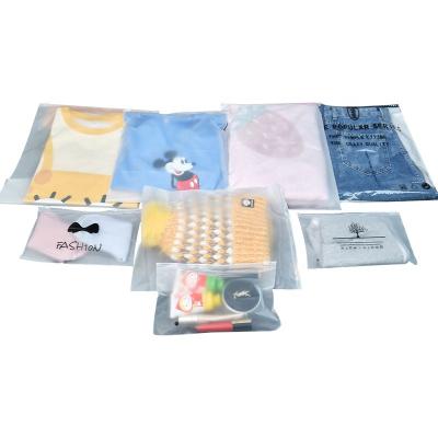 China High Quality BIODEGRADABLE Frosted Clear Translucency Apparel Ziplock Bag Packaging Clothes Accept Customized Logo Apparel Packaging for sale