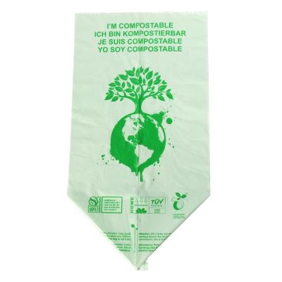 China BIODEGRADABLE cornstarch eco friendly green compostable t-shirt packaging bio degradable plastic shopping carrier bags custom logo for sale