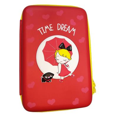 China Schools & New Waterproof Pen Box EVA School Pencil Case Cute Large Pencil Cases Office Design Cartoon Color Suitable For Child for sale