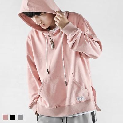 China Viable Homemade Men's Clothing Autumn Street Loose Solid Color OVERSIZED Embroidery Terry Hoodie for sale