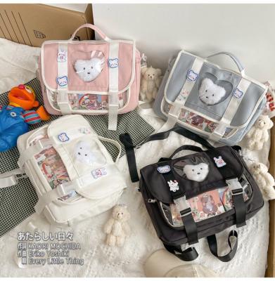 China Daily Life/Wholesale Cute Outdoor/Party/School Japan Style Bag Women Girls Kawaii Schoolbag Shoulder Bag Satchel Bags With Bear Doll for sale