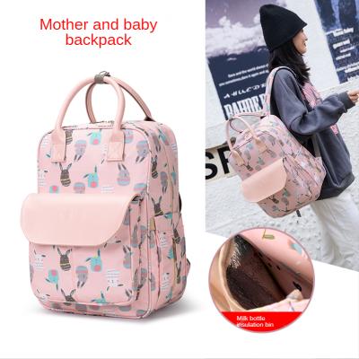 China Water Resistant Fashion Cartoon Cat Mommy Lovely And Cute Baby Bag Mummy Women Mother Bagpack Diaper Bag for sale