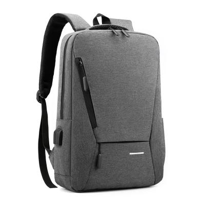 China With USB Wholesale Nylon Black Business Travel Laptop Bags College Men Women Bagpack Backpack With USB Charging Port for sale