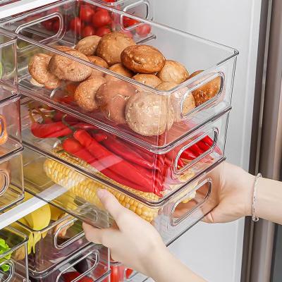 China Transparent Freshness Keeping Pet Food Storage Fridge Drawer Organization Pulls Out Fruit Soda Cans For Storage for sale