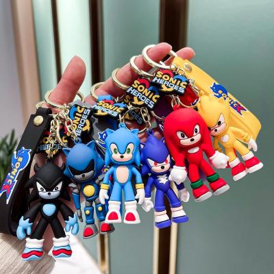 China Kind Supersonic Soft Cute Car Key Chain Cute Cartoon PVC 3D Mouse Soundwave Pendant Gift Creativity for sale