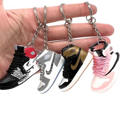 China High Quality Soft Key Chain Accessories Shoe Mold Accessories 3DAJ PVC Basketball Mini Basketball Shoe Key Chain Accessories Sports Soft Key Chain Accessories Gifts for sale