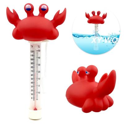 China Hot Selling PVC/ABS Easy-to-Read Floating Crab Pond Water Thermometer Swimming Pool Thermometer XY-WQ for sale