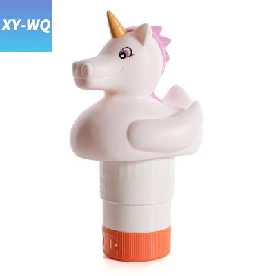 China Hot PVC/ABS/PP XY-WQ Amazone Unicorn Shaped Floating Pool Chlorine Dispenser for sale