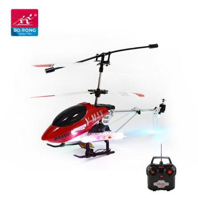 China Radio control toy type latest led light red color 3 3.5CH large rc helicopter with gyro BR6008 for sale