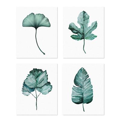 China Modern 4 Piece 8x10 Inches Unframed Wall Art Decoration Rug Canvas Painting Print Set - Custom Botanical Floral Garden Panel for sale