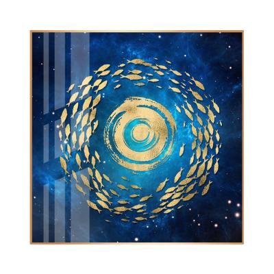 China Abstract Wall Art Items Acrylic Painting Illustration With Aluminum Frame for sale