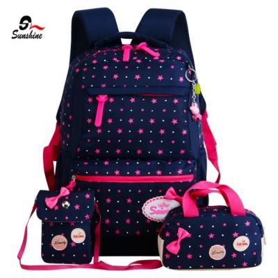 China 3pcs Set Hot Sale 3pcs Set Student Girls Backpack Primary School Bag for sale