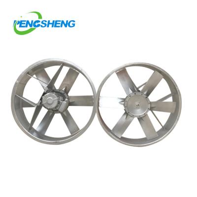 China Hotels Stainless Steel Axial Fan 380V220v Silent High Temperature Resistant Kitchen Industrial Strong Pipe Fan for sale